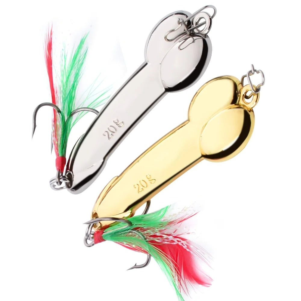 Fishing Lure Spoon - ملعقة معدنية شكل القضيب الصيد السحر
