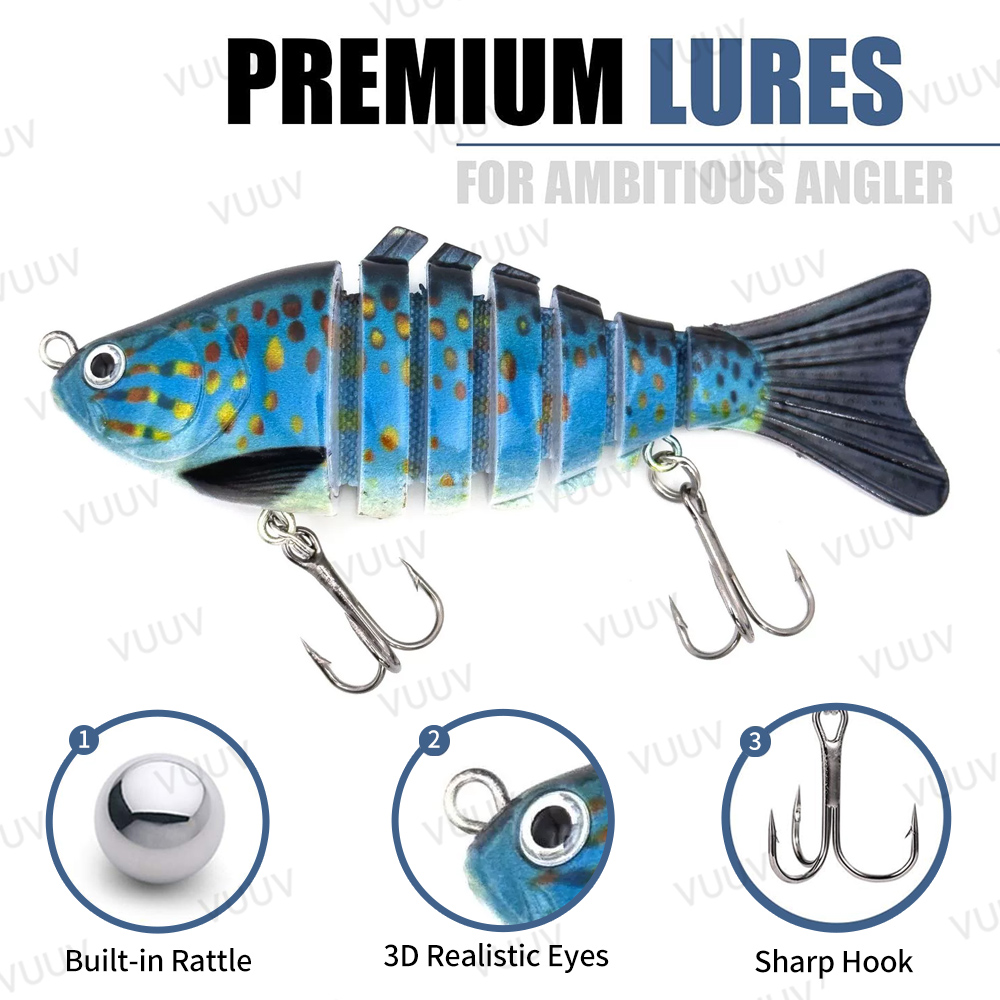 10 قطع طعم صيد متعدد المفاصل،  - مراجعة Fishing Lure Popper وسعره