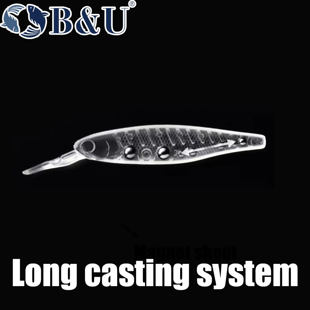 B & U 68 مللي متر ثلاثية الأبع - مراجعة Fishing Lure Jerkbait وسعره