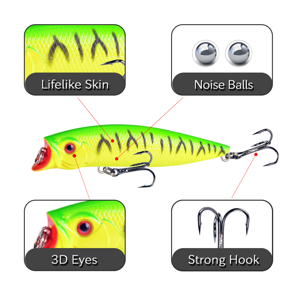 1 قطعة الصيد السحر عالية الجود - مراجعة Fishing Lure Topwater وسعره