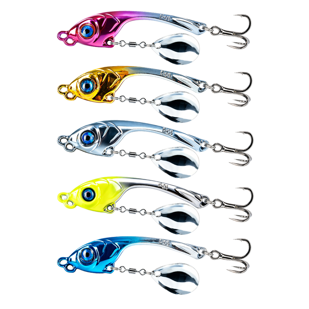 10 قطع/صندوق طُعم صيد معدني VI - مراجعة Fishing Lure Spinner وسعره