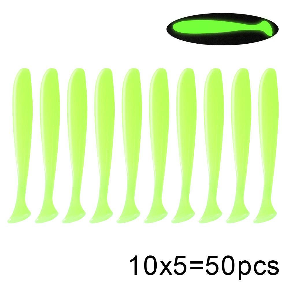 QXO 50 قطعة/الوحدة سويم لينة إ - مراجعة Fishing Lure Soft Plastic وسعره