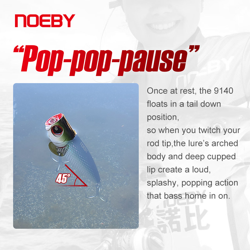 Noeby 105 مللي متر 24 جرام توب - مراجعة Fishing Lure Popper وسعره